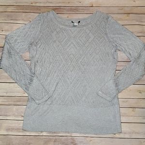 WHBM Shimmery Silver Lightweight Sweater
